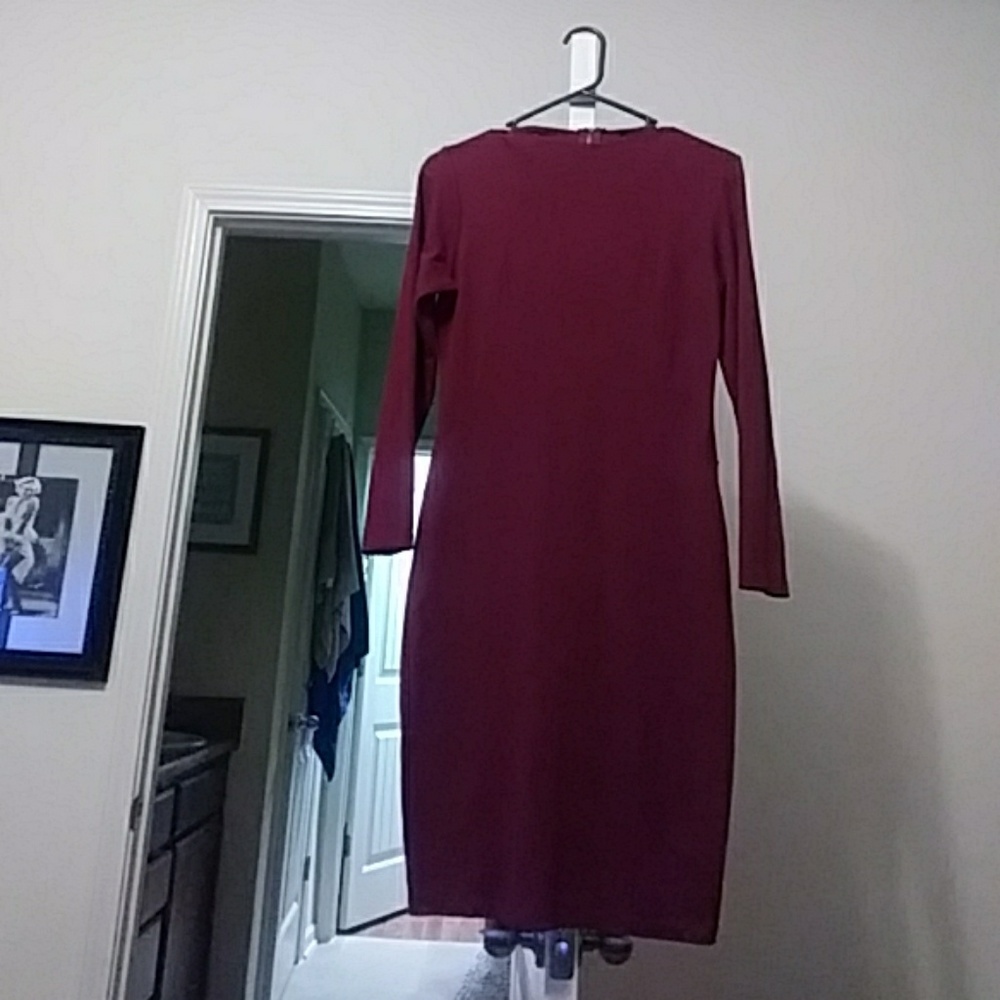 Beautiful burgundy dress.